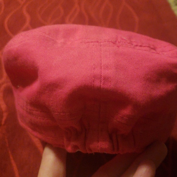 Rhinestone cross hot pink hat - Picture 2 of 4